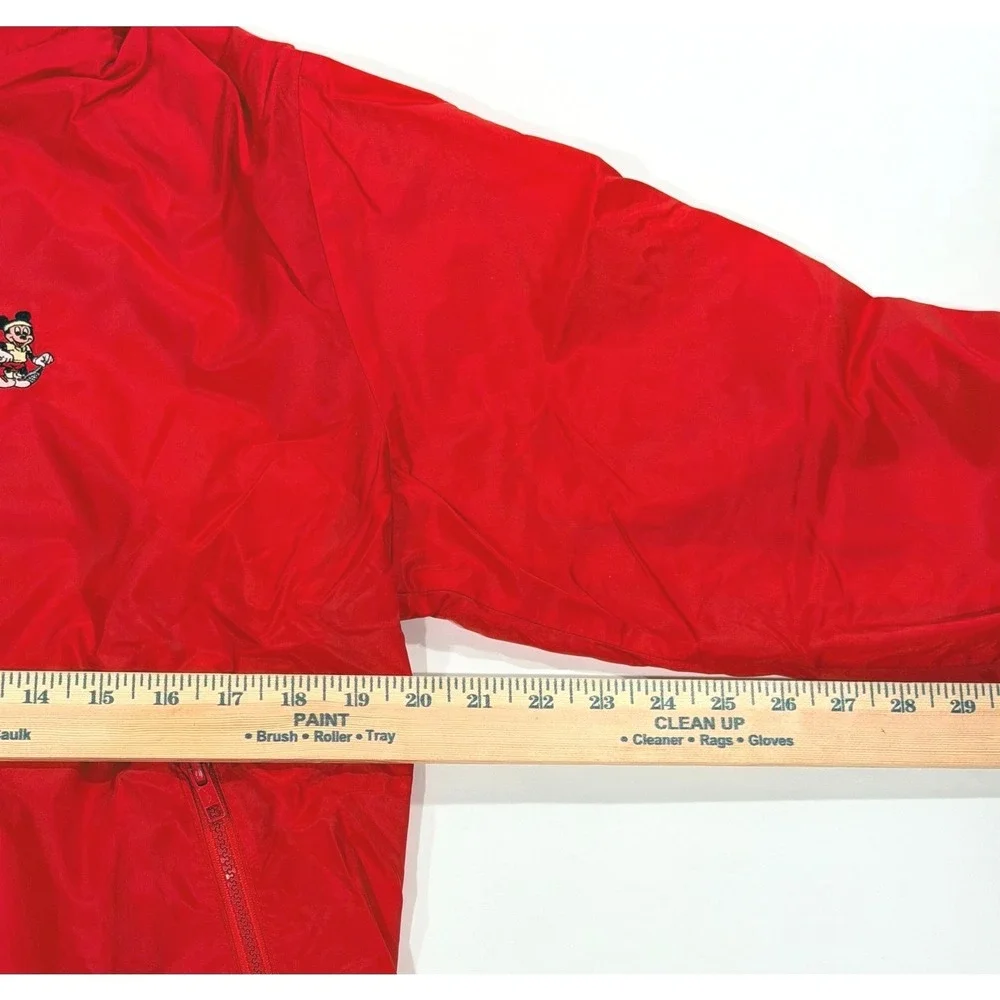 Vintage Mickey Mouse Tennis‎ Windbreaker Men's M Boast Full Zip Hooded Disney